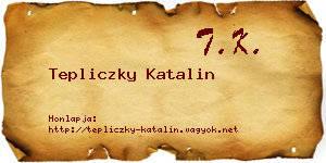 Tepliczky Katalin névjegykártya